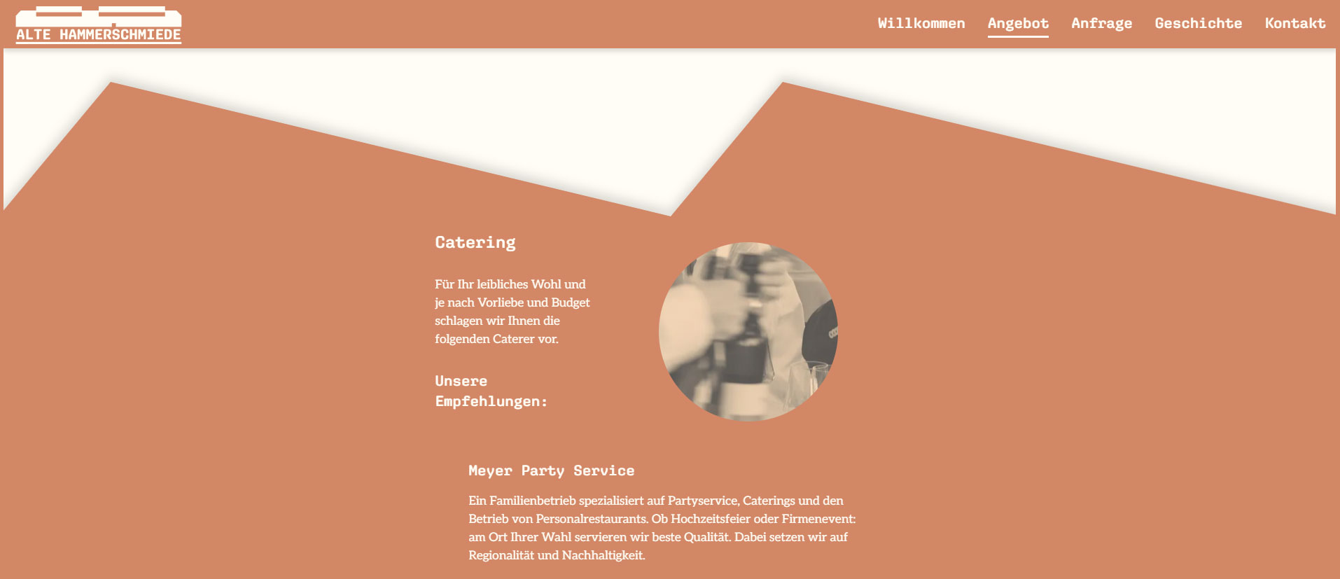 Einblick in die Webseite